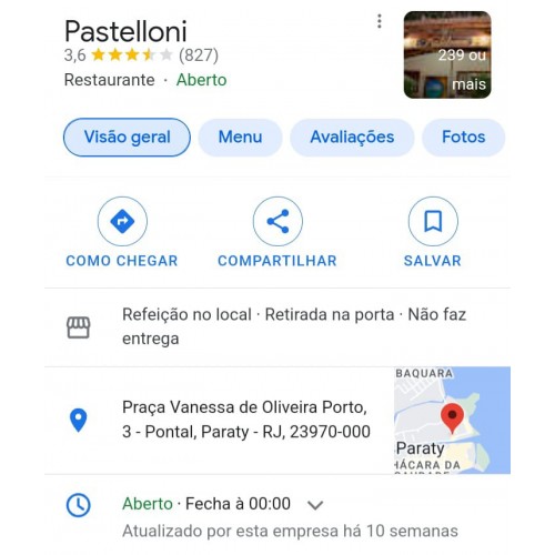 Cliente - PASTELONNI - Paraty - RJ  